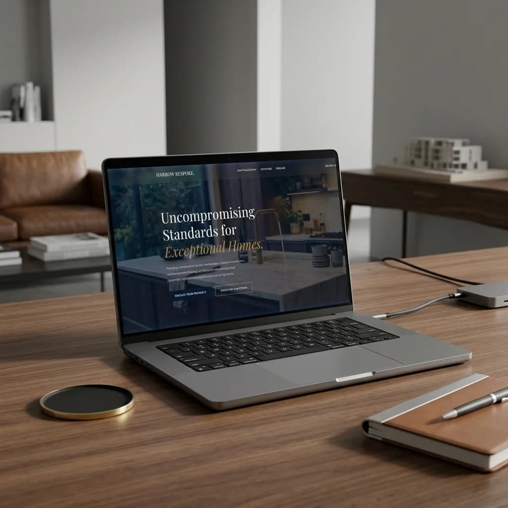 Harrow Bespoke — Construction & Renovation website design by Shopfront Digital