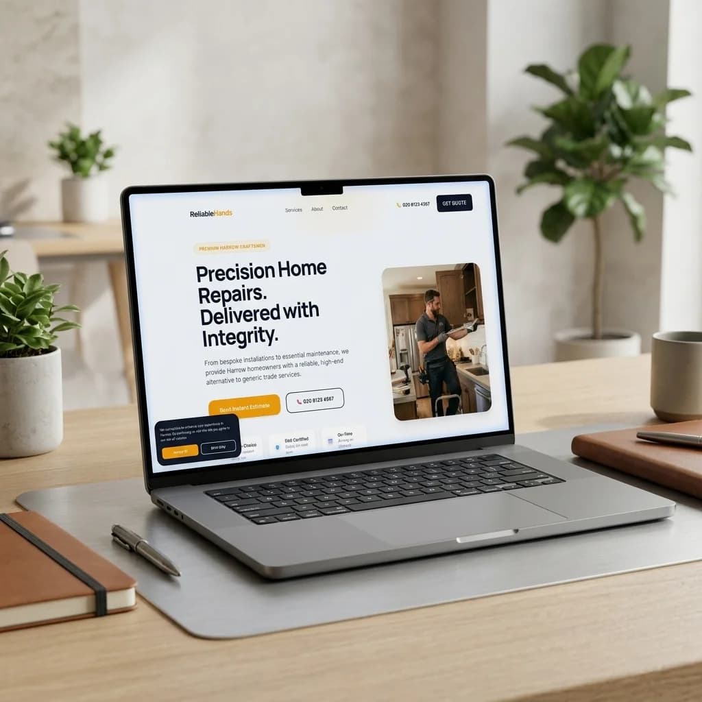 Reliable Hands — Property Maintenance website design by Shopfront Digital
